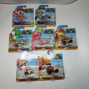 Super Mario Hotwheels 2019 Complete Set Of 7